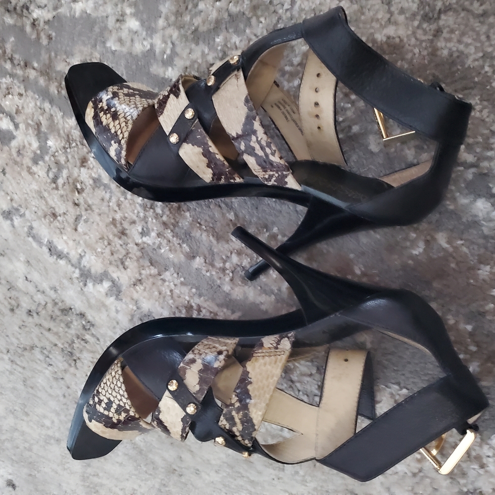 Stylish Black and Tan Women's Heels